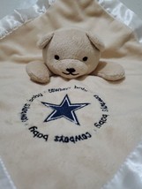 Baby Fanatic Football Dallas Cowboys Lovey Security Blanket Plush Bear Tan - £13.66 GBP