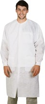 50 Disposable Protective Lab Coats White Small SPP 45 gsm Work Gowns - £114.48 GBP