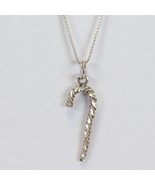 Milor Sterling Silver 925 Necklace 20&quot; Candy Cane 1&quot; L Pendant Christmas... - €18,63 EUR