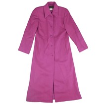 HARVE BENARD Women&#39;s 4P Pink-Purple Wool Blend Trench Coat Jacket Holtzman - £34.80 GBP