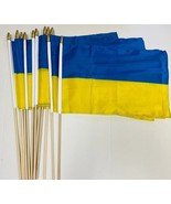 12 Pack Ukraine Flag 12x18 Inch Hand Flag On Stick - $26.73