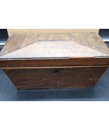 19th Century Antique Regency Mahogany Veneer Sarcophagus Tea Caddy Box N... - $2,299.82 MXN