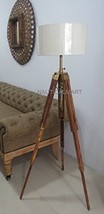 BRASS FINISH TRIPOD FLOOR LAMP STAND FOR LIVING ROOM - $142.10