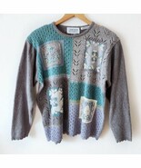 Vintage JANTZEN Floral Eyelet Hand Embroidered Sweater Women’s Size XL C... - $38.29 CAD