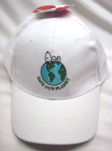 Peanuts Snoopy On Earth &quot;Save Our Planet&quot; Adjustable Baseball Hat Cap New w/ Tag - £13.06 GBP