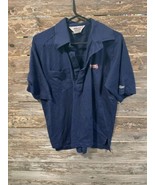 Atlanta Braves Vtg Mens Pocket Polo Shirt Blue Size Large Vtg Made In USA  - £18.07 GBP