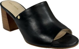 COLE HAAN Women&#39;s Daina Black Leather Open Toe Mule Sandal, W19582 - £88.30 GBP
