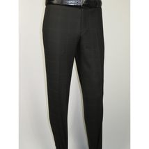 Men Suit BERLUSCONI Turkey Italian Wool 180's Single Breasted 623-01 Black Plaid image 12