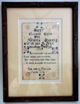 1882 antique HAND DRAWN POEM FRAKTUR folk art REBECCA KINNING german pa ... - £217.62 GBP