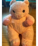 Ty Baby Plush Bear Rattle Light Pink 2000 Pillow Pal Stuffed Animal Toy 11&quot; - £18.12 GBP