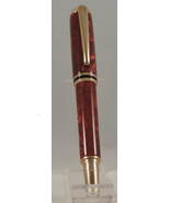 Rollerball Pen, Gold Color, Red Acrylic body - $34.95