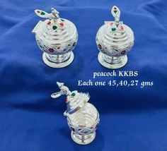 BIS HALLMARKED 925 Silver Kumkum Box- pure silver gift items - Return Gi... - €43,74 EUR+