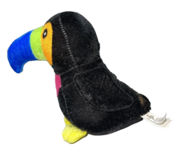 The Toy Factory Plush Stuffed Bird TOUCAN Multi color 6&quot; tall Kids Collectors - £7.87 GBP