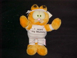 10&quot; I Want My Mummy Garfield Plush Stuffed Toy With Tags By Dakin 1981  - £46.70 GBP