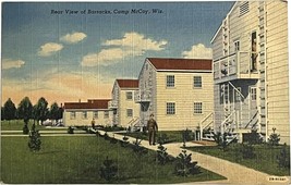 Vintage Postcard, Barracks Camp McCoy, Wisconsin, 1949 - £7.95 GBP
