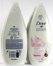 4 Bottles Dove 25.3 Oz Nourishing Secret Glowing Ritual Lotus Flower Body Wash - £40.66 GBP