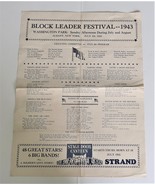 Vtg Albany NY Washington Park Block Leader Festival Stage Door Canteen E... - $40.83 CAD