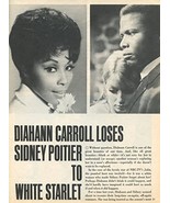 Sidney Poitier Joanna Shimkus page original clipping magazine photo #X5600 - $110.92 MXN