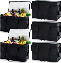 6 Pcs Insulated Food Delivery Bag Xxxl Large Capacity Hot Cold Grocery, ... - £51.13 GBP