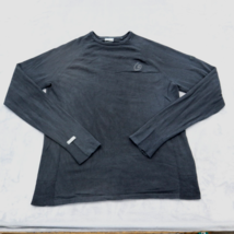 Adidas Shirt Mens M Black Adipure Long Sleeve Crew Neck Embroidered Logo T Shirt - £19.31 GBP