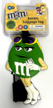 M&amp;M&#39;s Jumbo Luggage Tag - Green M&amp;M Boarding Pass Suitcase 7.5&quot; - $20.00