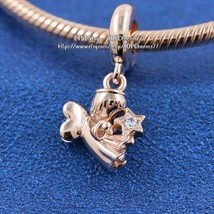 2021 Winter Release Rose Gold Rose Heart Winged Angel Dangle Charm  - £13.95 GBP