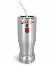 PixiDoodle Santa Christmas Wine Insulated Coffee Mug Tumbler with Spill-... - £26.35 GBP+