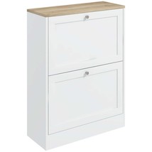 HOMCOM Slim White Shoe Cabinet Entryway Storage with Flip Drawers - $2,322.23 MXN