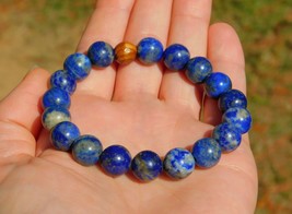 Lapis Lazuli 10mm Natural Gemstone Bracelet for Energy Healing High Vibrations - £17.58 GBP+
