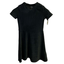 Art Class Girls Black Ebony Stretch Corduroy Short Sleeve A-Line Dress Small NWT - £9.10 GBP