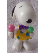 Peanuts Snoopy Holding Ice Cream Cones PVC Figure 1998 - £2.34 GBP