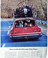 Volkswagen Station Wagon Family dog bikes-1965 Vintage Print Ad - €10,01 EUR