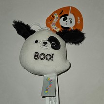 NWT Squishmallows BEAU Ghost Dog Plush Clip Halloween Small 3&quot; Stuffed Toy Boo - £10.07 GBP