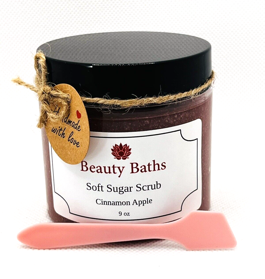 Cinnamon Apple Soft Sugar Scrub Exfoliating Body Scrub gift for her bath scrub