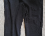 Women&#39;s Time and Tru Pants Size XL Solid Black Pockets Elastic Waist Wor... - $9.99