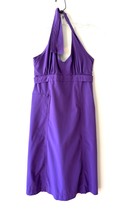 Athleta Pack Everywhere Midi Purple Dress Halter Back Stretch Pocket Size 6 - $474.19 MXN