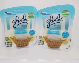 NOS Lot Of 2 Glade PlugIns Scented Oil 2 Pack Refill Clean Linen Scent - $14.66