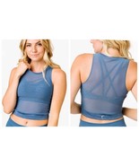 Zyia Active Calm Blue Luxe Mesh Tank Size Medium - $380.13 MXN