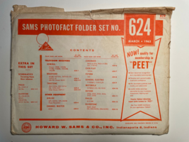 SAMS PHOTOFACT FOLDER SET NO. 624 MARCH 1963 MANUAL SCHEMATICS - $4.95
