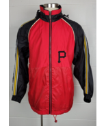 Vtg Starter Mens Pittsburgh Pirates Nylon Windbreaker Jacket Red Black H... - £53.35 GBP