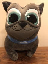 Disney Junior Puppy Dog Pals Bingo Plush Pug Gray Stuffed Animal Blue Collar 12” - £7.27 GBP