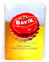 ORIGINAL Vintage 11x16&quot; Bavik Belgian Beer Bar Restaurant Tin Sign  - £38.91 GBP