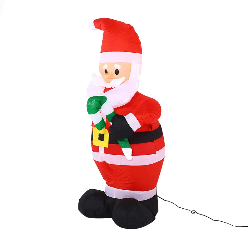 Inflatable Snowman Santa Claus with LED Light Glowing Christmas Decoration for O - £109.87 GBP