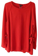 Eileen Fisher Tie Side Sweater Small 6 8 Vintage $238 SOFT Merino Wool Red NWT - £76.65 GBP