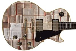 Guitar Skin Axe Wrap Re-skin Cool Regal Read My Open Books Pages 319 - $27.71+