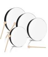 4Pcs Hand Drum - Wood Frame Hand Drum - 10Inch 8Inch 6Inch 4Inch Percuss... - $38.99