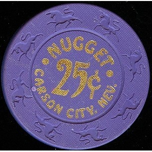 NUGGET Carson City, Nevada Casino 25 cent Chip - $2.95