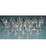 Set of 13 Bryce Stemware Sherry Cordial Glasses Urn &amp; Swag Etched Barwar... - €112,08 EUR