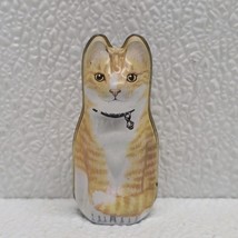 Vintage 1986 HUNKYDORY Miniature Orange Cat Tin Dana Kubick England 2.5&quot; - $634.70 MXN