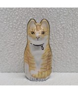 Vintage 1986 HUNKYDORY Miniature Orange Cat Tin Dana Kubick England 2.5&quot; - $634.70 MXN